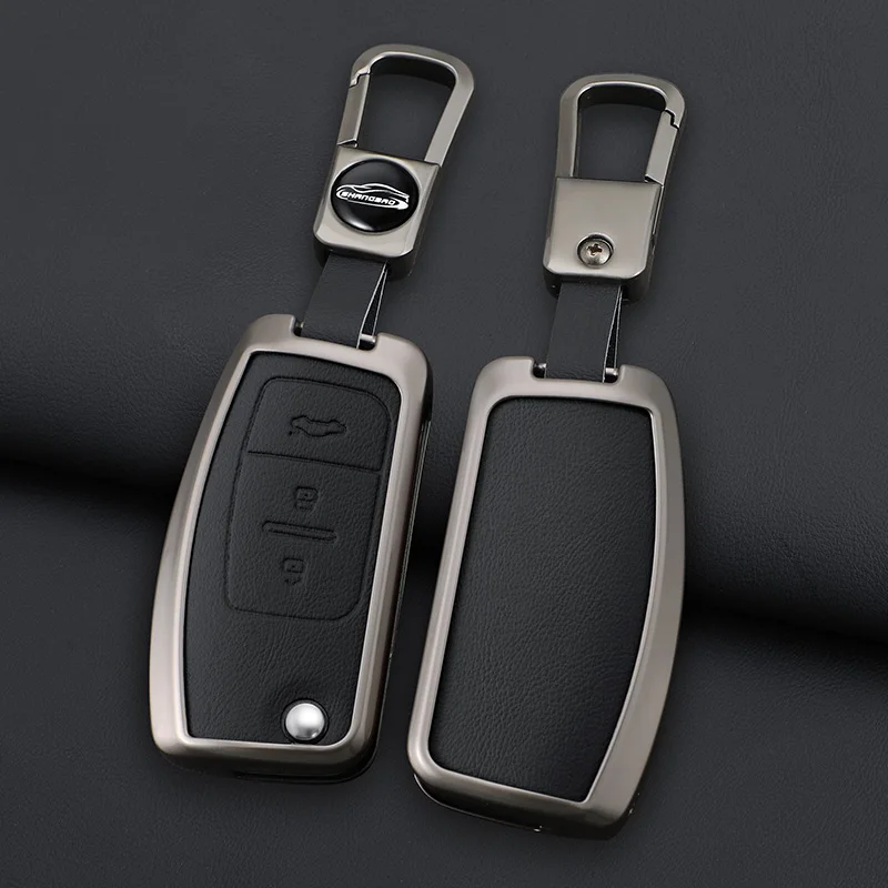 Car Flip Folding Key Case Cover Shell For Ford Focus 2 3 Ecosport C-Max S-Max Ka Mondeo Kuga Galaxy Fiesta Keychain Accessories