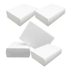 Toallas de papel absorbentes de agua para baño, pañuelos multiusos para Hotel, dispensador de servilletas, 5 bolsas, blanco
