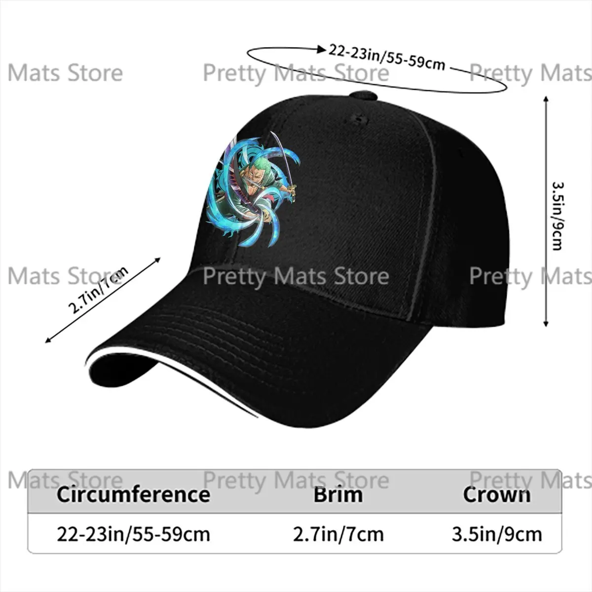 Three Sword Style One-Pieces Anime Baseball Cap Men Hats Women Visor Cycling Snapback Caps