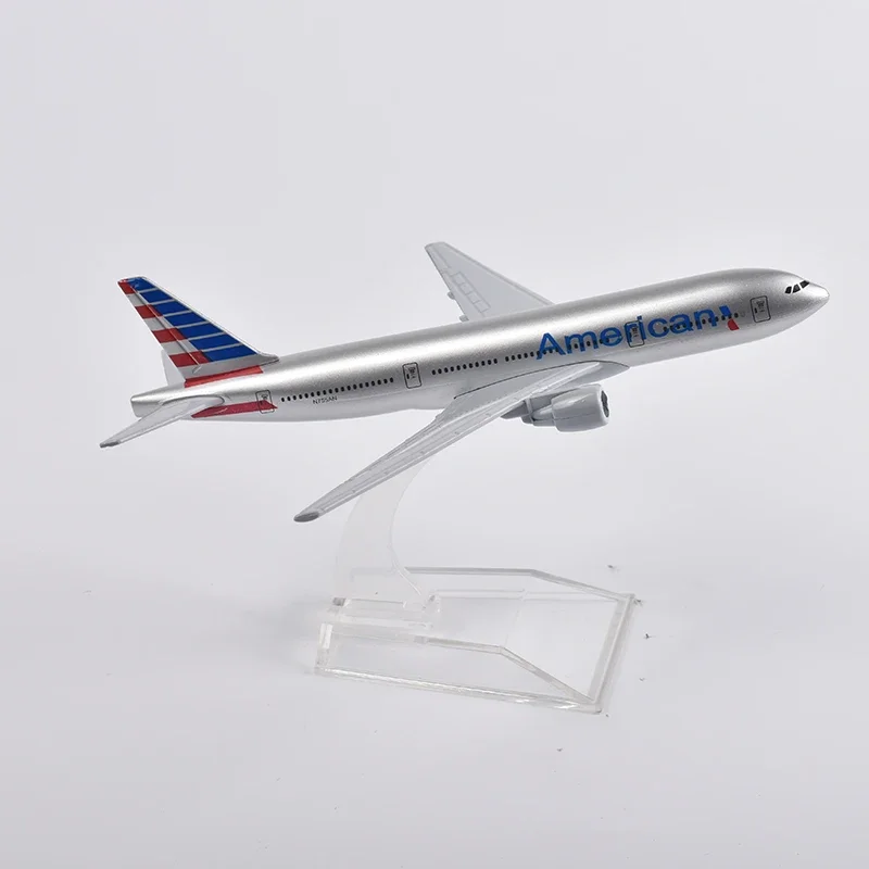 16cm American Airlines Boeing 777 Plane Model Aircraft Diecast Metal 1/400 Scale Airplane Model Gift Collection