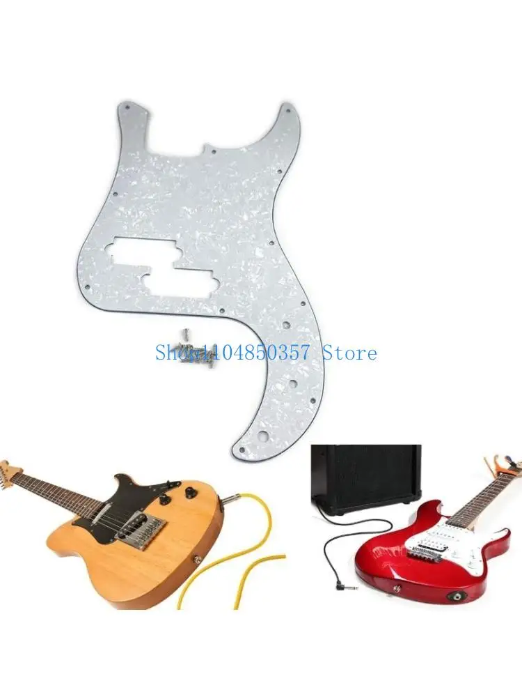 652F 3Ply Bass Pickguard 11-Hole  Bass Scratch Plate 4 String Electric Bass Pickguard Replacement Parts Enduring