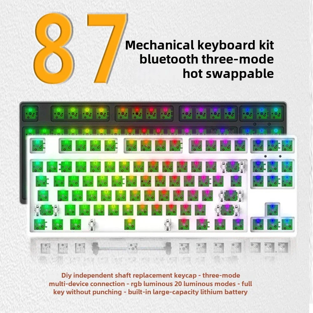 MTR87 Mechanical Keyboard RGB Customized Kit Satellite Axis Hot Swap 87 Keys Special for Gaming