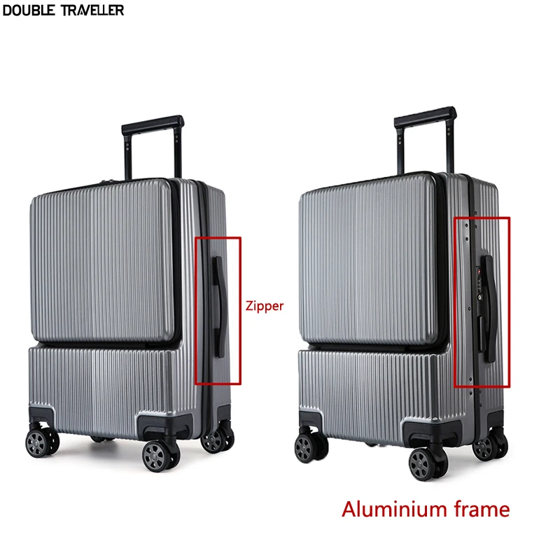 Valise à Roulettes avec Micro USB pour Homme, Bagage de Voyage avec Sacoche pour Ordinateur Portable, Nouvelle Collection 2023