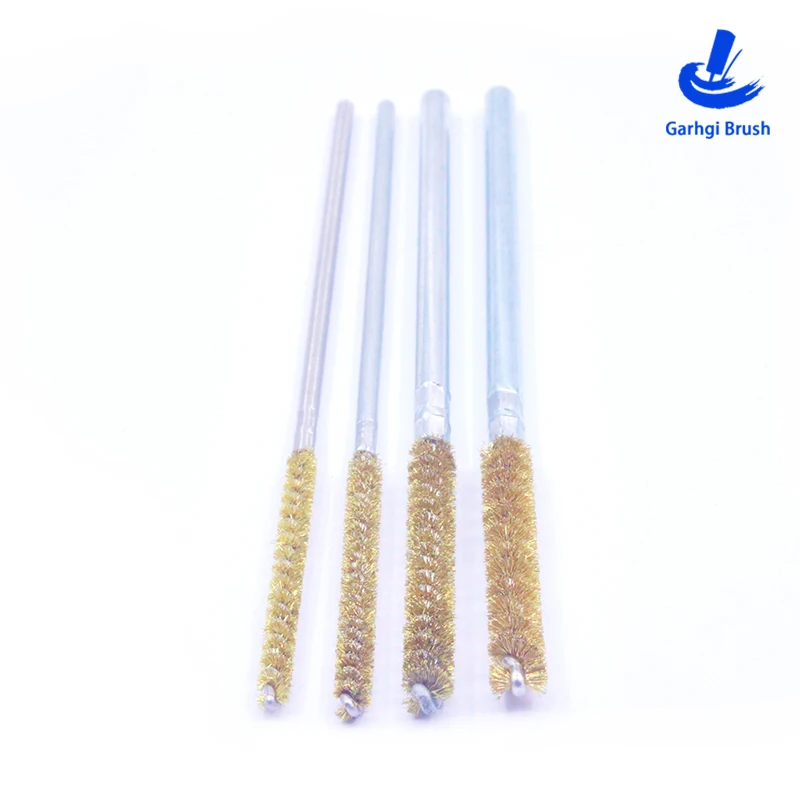 Spazzola Garhgi Spazzole in filo di rame φ2.1-18mm in filo ritorto Pulizia tubi per sbavatura Lucidatura Finitura superficiale Uso trapano