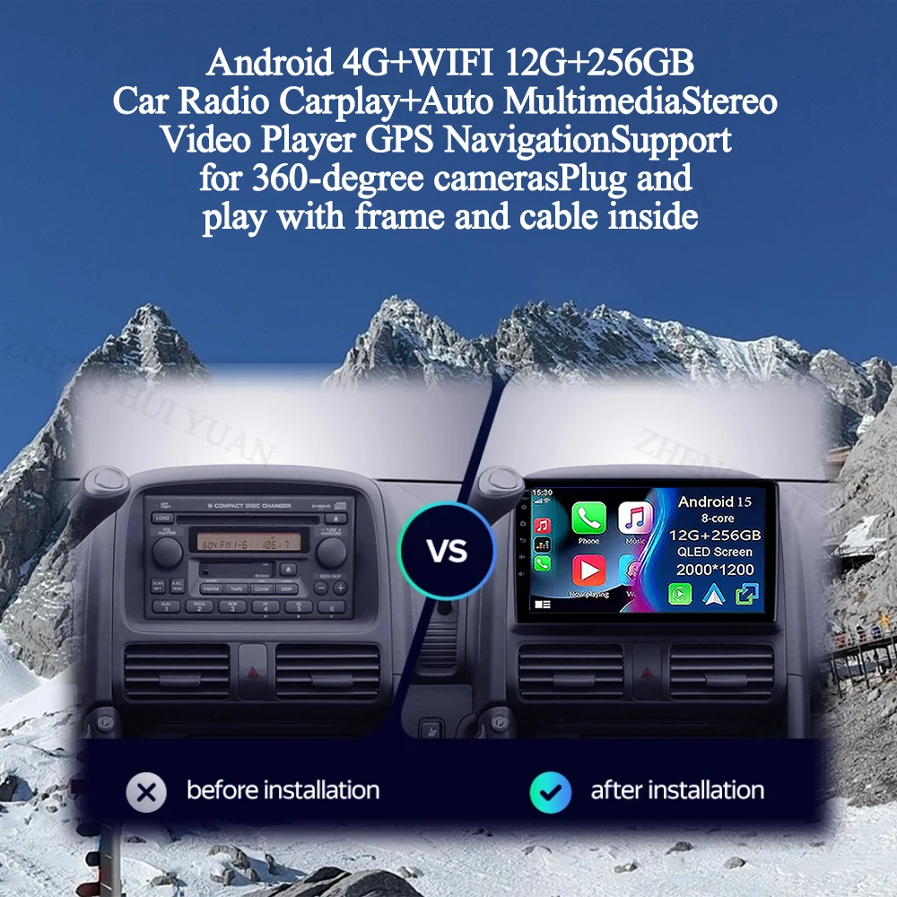 For Honda CR-V CRV 2 2001 - 2006 Car Radio Multimedia Video Player Navigation stereo GPS Android 16 No 2din 2 din dvd Carplay