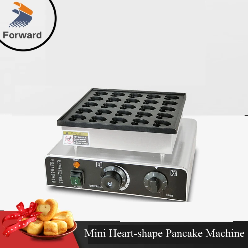 

25Holes Mini Round/Heart-shape Pancake Maker Machine Commercial Dorayaki Dutch Poffertjes Baker