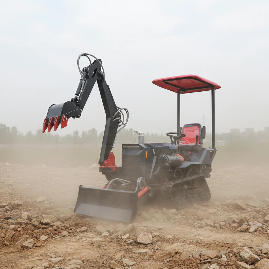

New Hot Sale 120HP Heavy Duty Crawler Tractor For Sale Hydraulic Quick Hitch Rotary Tiller Hammer