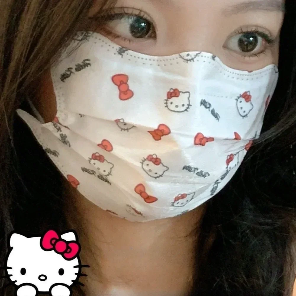 Pochacco Disposable Mask Miniso Cartoon Hello Kitty Good-looking Butterfly Shaped Mask Dustproof Anti Odor Measures Mask New