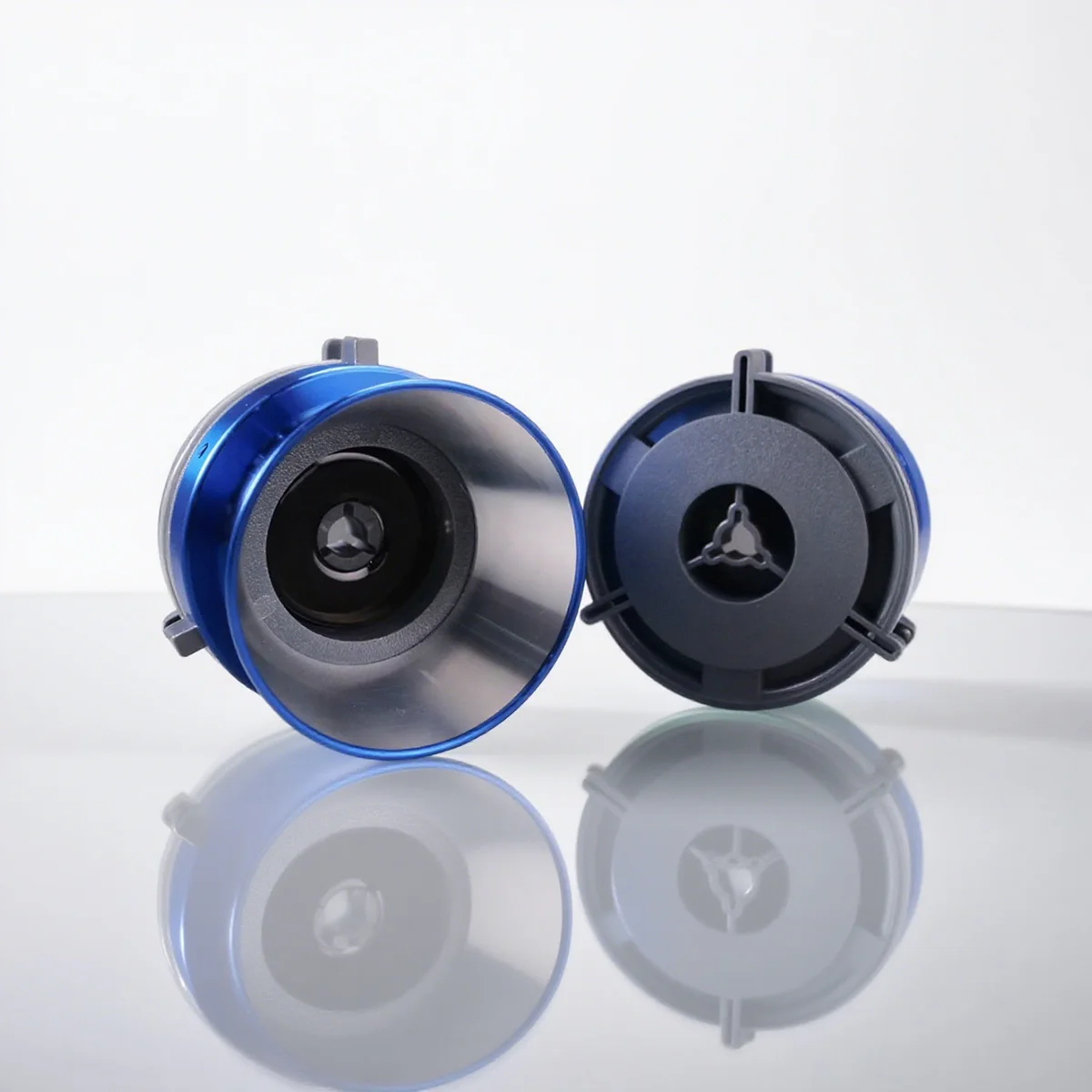 1 Para Standardowych Adapterów Piasty NAB 1/4" w Kolorze Srebrnym do Magnetofonów Szpulowych, Aluminiowe Kielichy — zdjęcie produktu 3