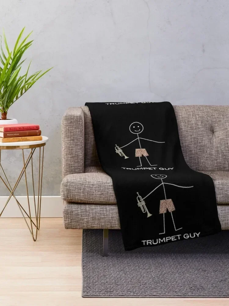 Funny Mens Trumpet Guy Throw Blanket For Sofa Thin Luxury Winter beds Blankets