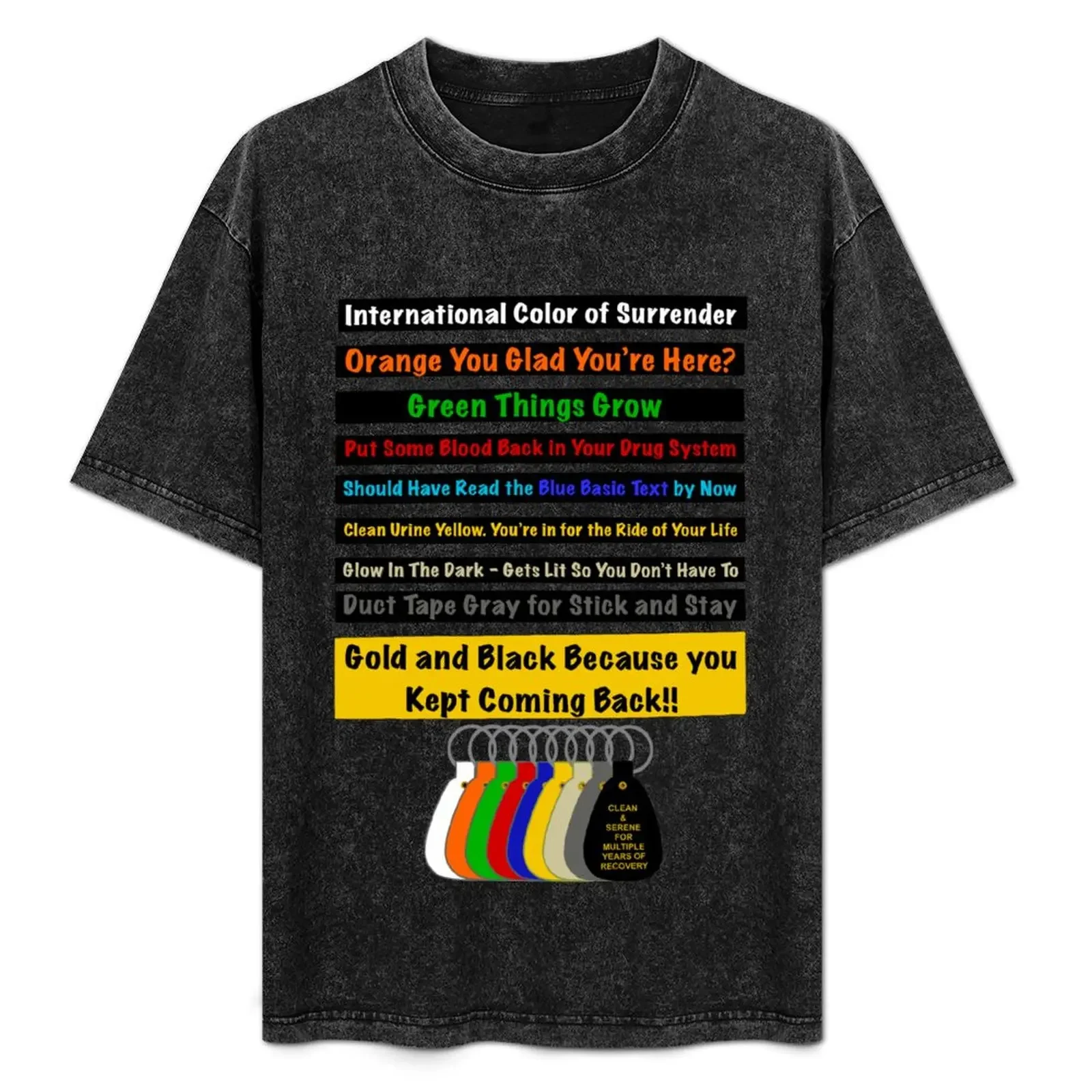 

Cleantime Countdown With Narcotics Anonymous Keytags T-Shirt shirts graphic tee Men's t-shirt