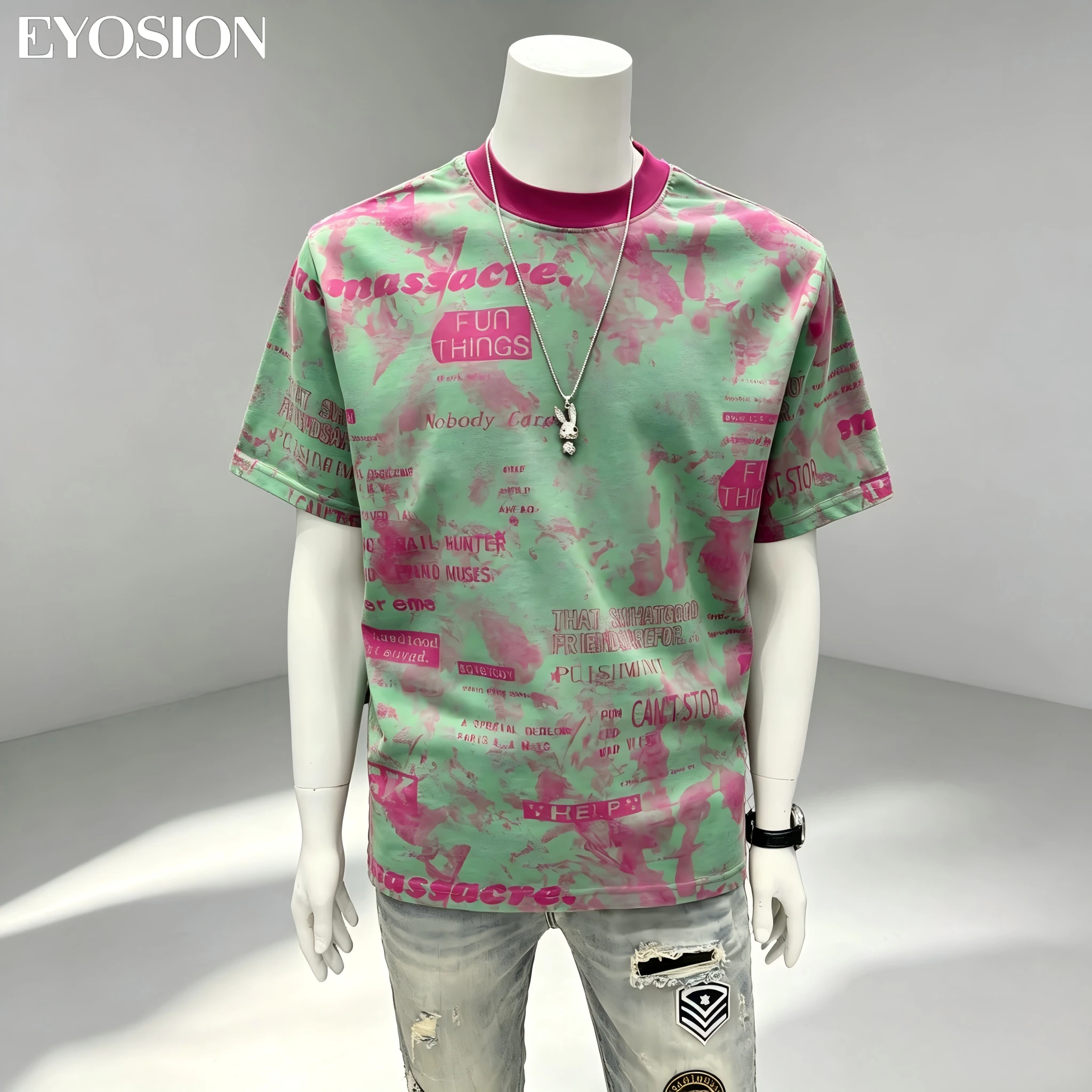 Tie Dye Shirt Vintage - Мужская летняя футболка: Новинка, тай-дай, контрастный