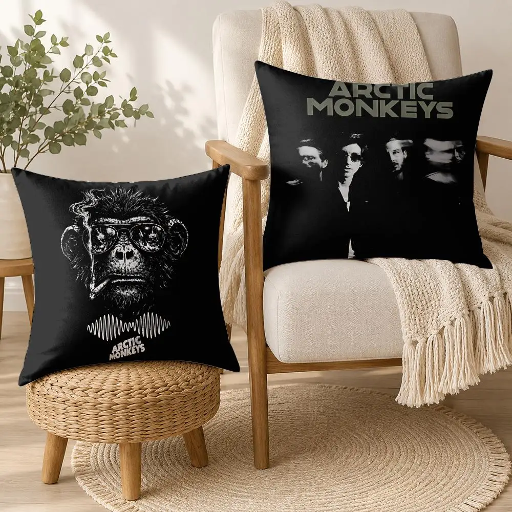 A-Arctic Monkeys Band Cool Cushion Cover Square Decorative Throw Pillow 40x40cm For Sofa Bedroom Living Room Home Decor