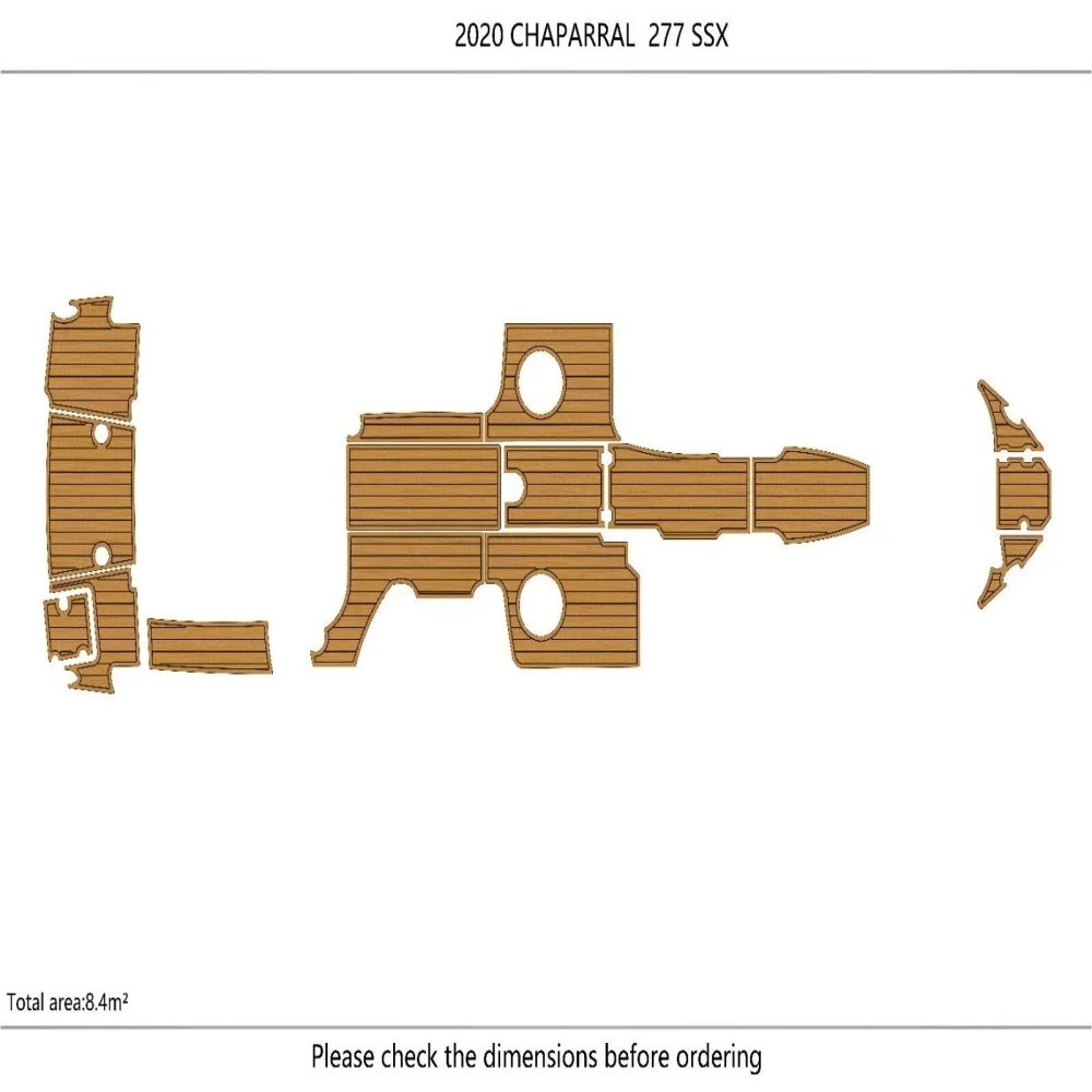 

2020 CHAPARRAL 277 SSX cockpit & Swim Platform 1/4" 6mm EVA Teak floor SeaDek MarineMat Gatorstep Style Self Adhesive