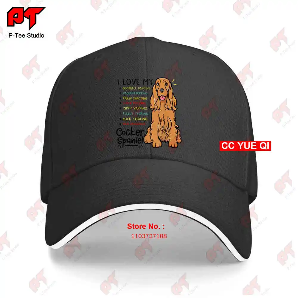 I Love My Cocker Spaniel Dog Baseball Caps Truck Cap 5ZAO