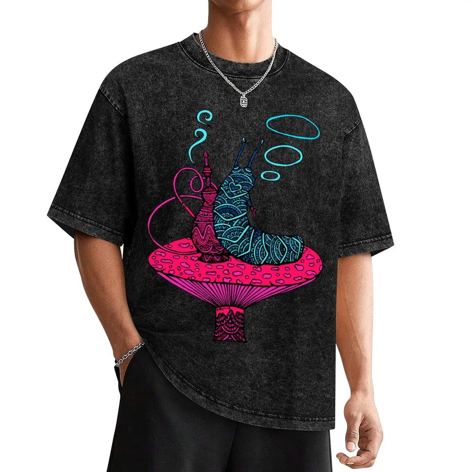 Hookah Smoking Caterpillar V.6.0 T-Shirt kawaii clothes street wear mens vintage t shirts