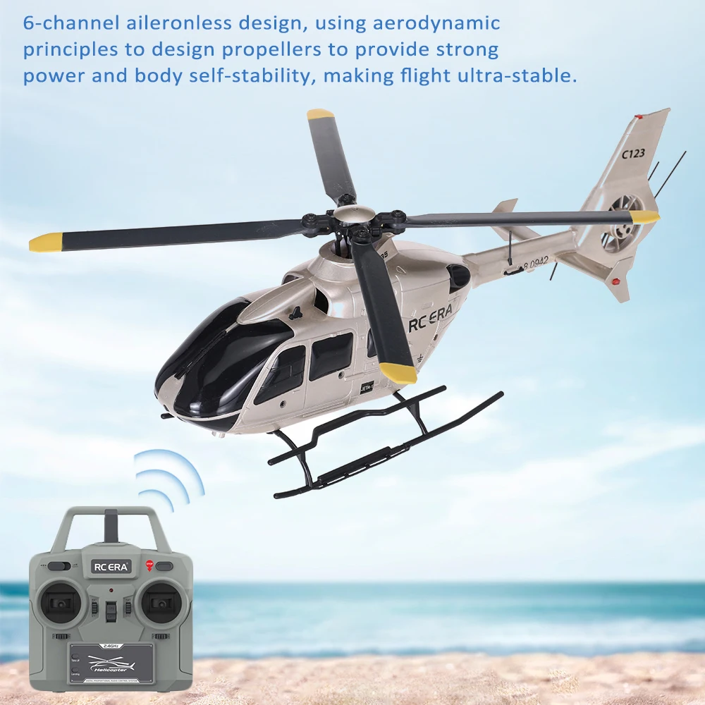 Remote Control Helicopter, 2.4G 6CH 6-Axis Gyro Optical Flow Localization Altitude Hold 1:36 Scale Remote Control Helicopter RTF