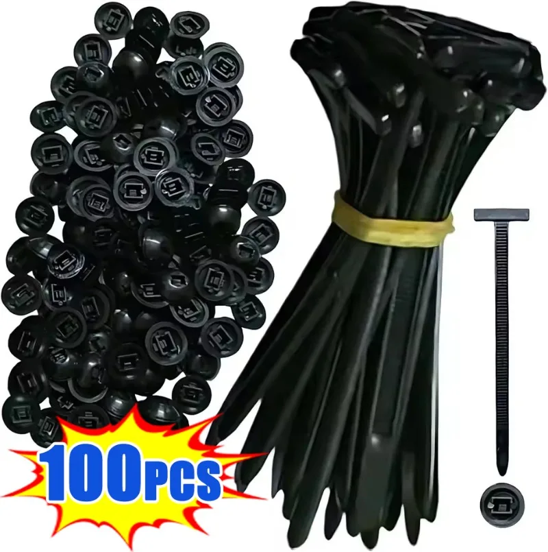 

Universal Car Nylon Wire Ties Zip Tie Buckle Self-Locking Plastic Wire Ties Car Fixed Fastener Clips Ties 10/20/50/100PCS