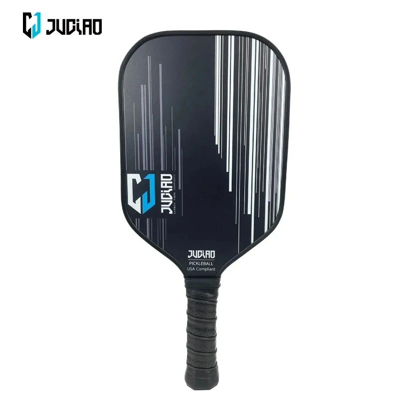 Juciao Pickleball Paddle Carbon Fiber & Fiberglass Hybrid Face Spin Pickleball Racket With Cushion Comfort Grip