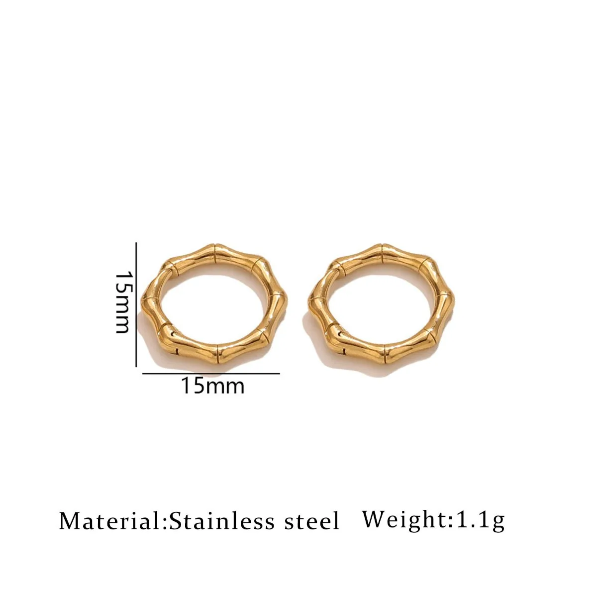 2pcs Stainless Steel Clasps Gold Geometry Heart Round Ring Lobster Clasp Hook Connectors DIY Jewelry Making Supplies Accessories image 6