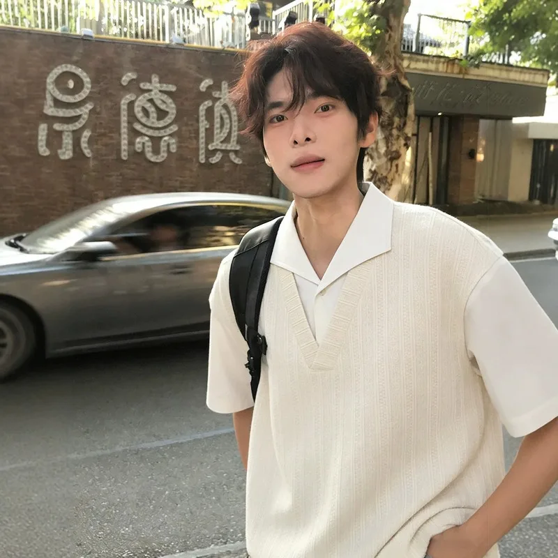 Men's summer new style outdoor casual comfortable simple casual short sleeved T-shirt loose shirt