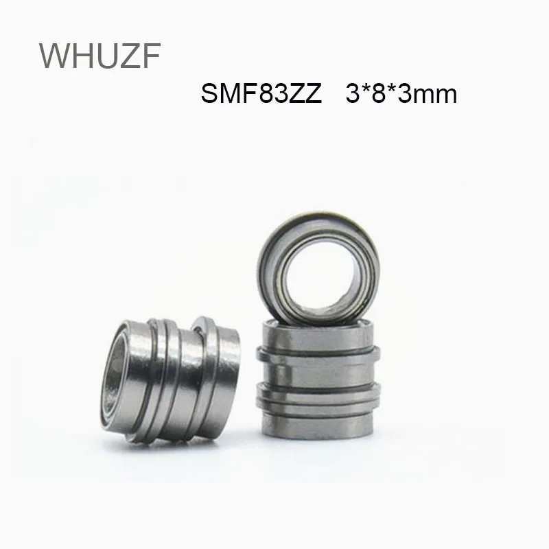 SMF83ZZ Flange Bearing 3x8x3 mm ABEC-3 10/20/50PCS Miniature Flanged MF83 Z ZZ Stainless Steel Ball Bearings WHUZF 2022 Hot Sale