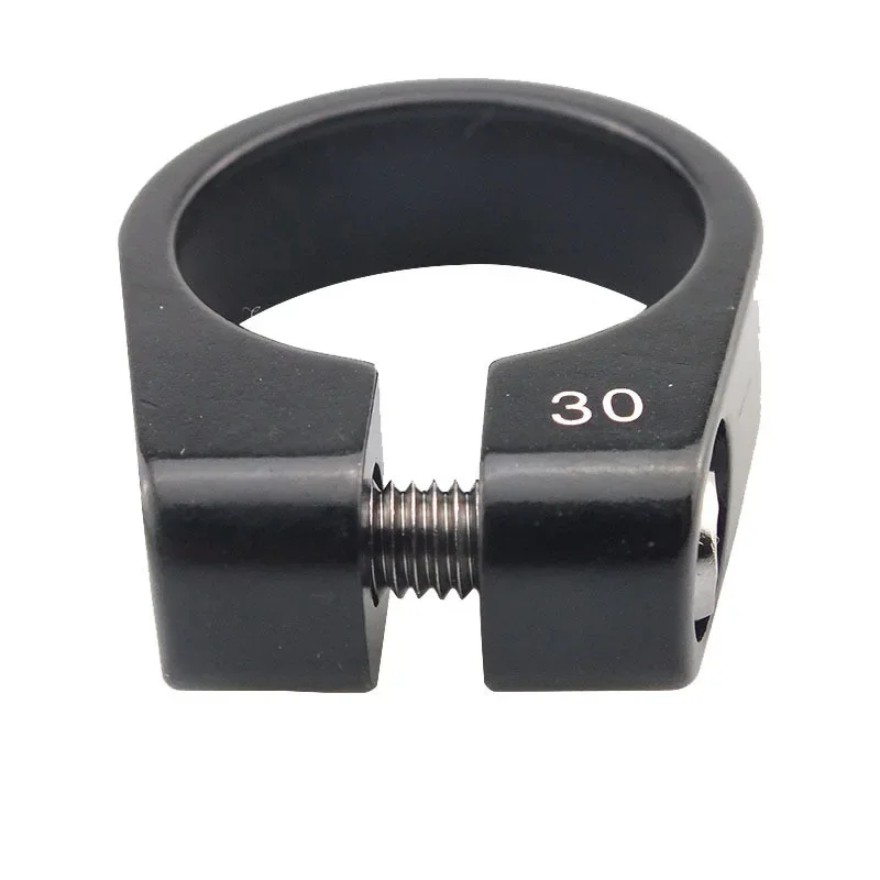 1*Universal 30mm Road MTB Seatpost Aluminum Alloy Bicycle Mountain Bike Pipe Clamp Non-slip Black Cycling Accessories