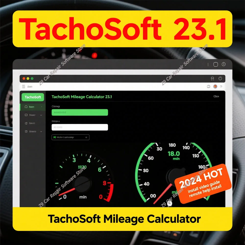 2025 горячий! Калькулятор пробега TachoSoft Программное обеспечение для расчета счетчика 23,1 V23.1 с лицензией Цифровые калькуляторы одометра