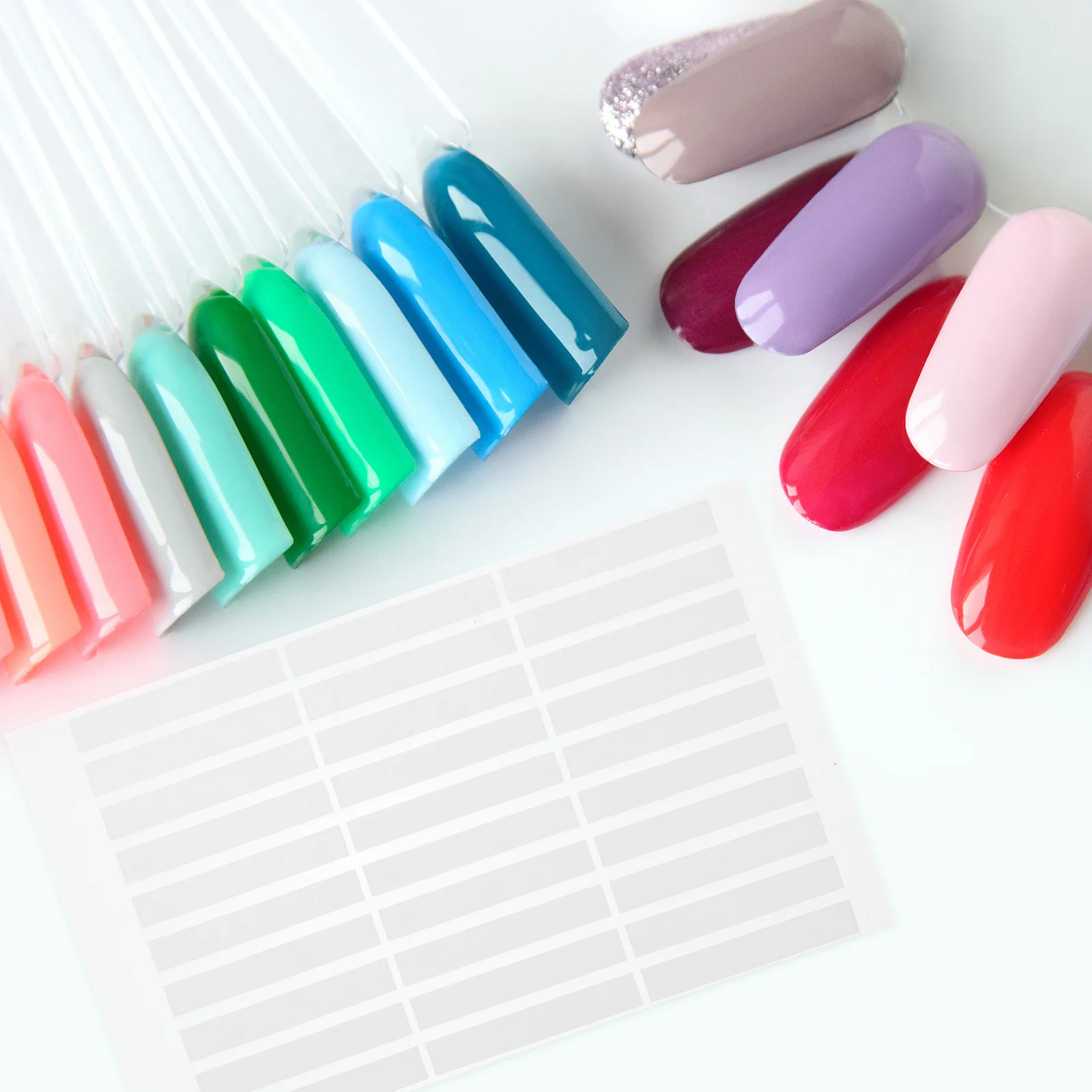 Cinta adhesiva de doble cara portátil, pegamento de gelatina transparente para presionar en las uñas, Kit de herramientas de manicura para reparación de uñas artificiales, 10 Uds.