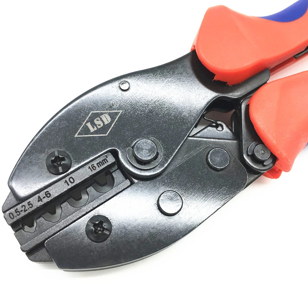 Multi crimping cable lug crimping tools 0.5-16mm2 ratchet cold naked non-insulated terminal crimping pliers LY-0516