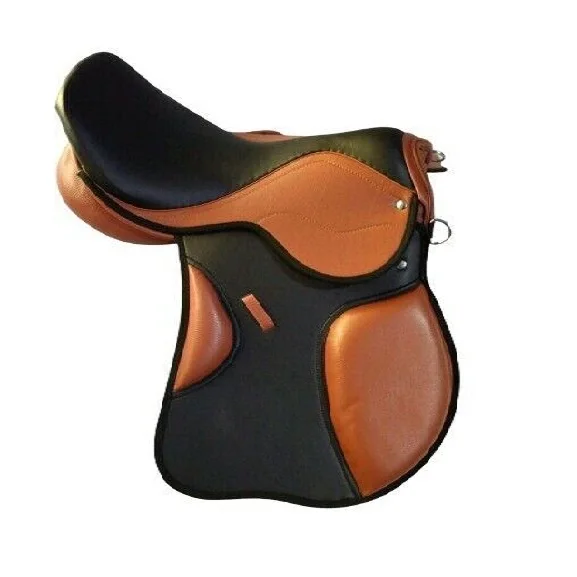 

Top Selling Item Unique Design English Close Contact Horse Saddle Black Leather Softy Dressage Race Saddle Gullet 5.5"