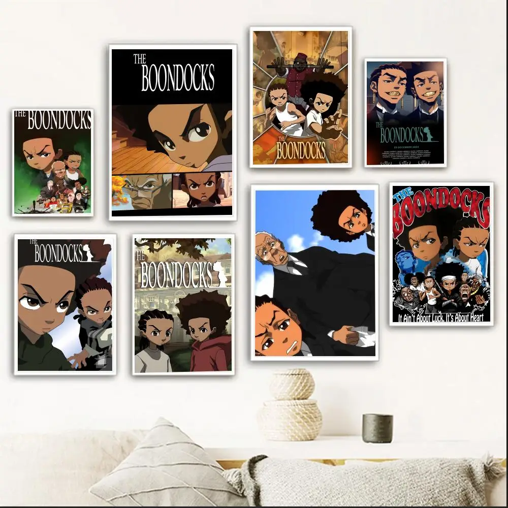 Stylish Satirical Provocative T-The B-Boondocks Poster retro art living room decoration bar Promotional