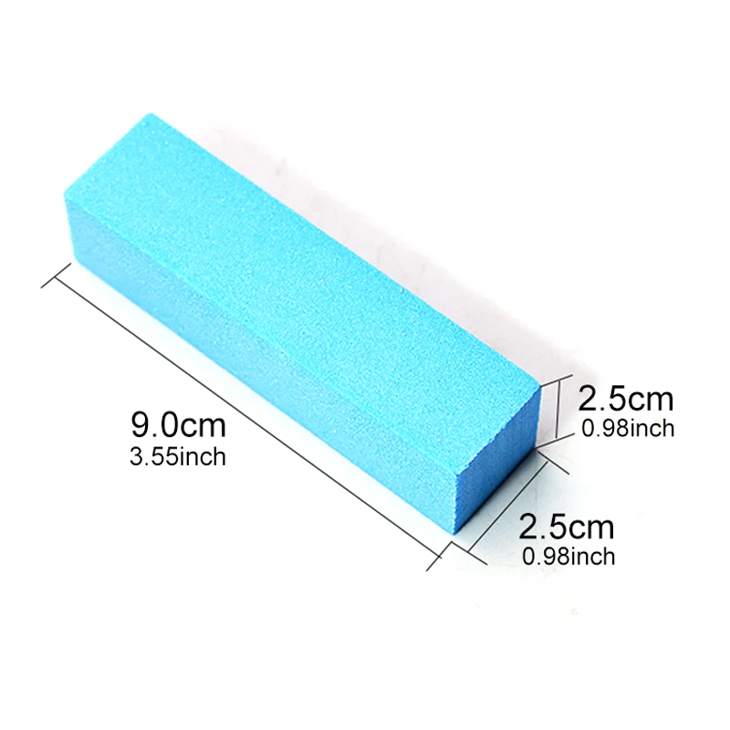 10/20Pcs Blocks Buffer Sandpaper 180/100 Nail File Professional Pedicure Manicure Tool Washable Grinding Sanding Polishing Strip