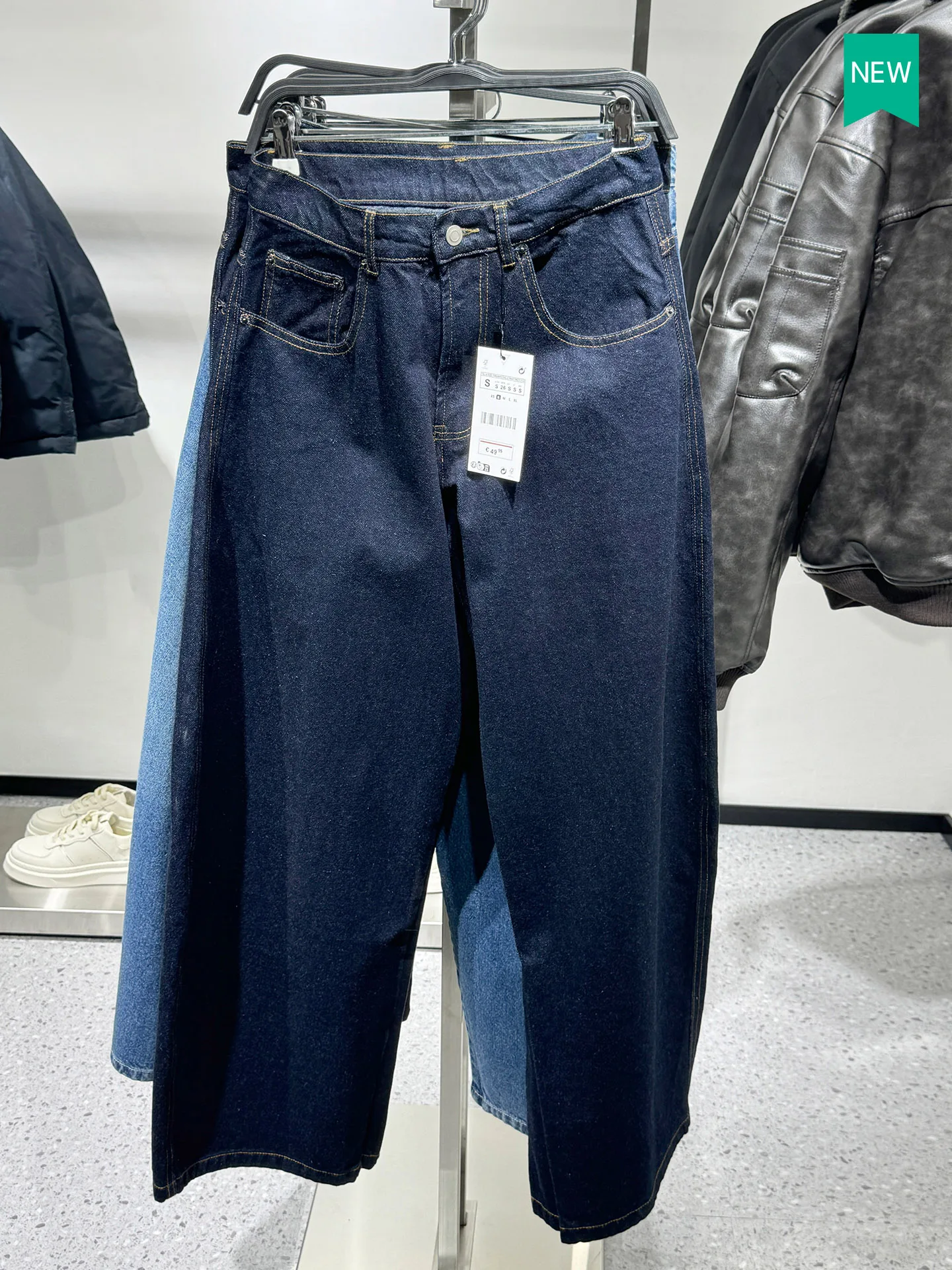 

Простые джинсовые брюки-чинос из хлопка с широкими штанинами для мужчин, повседневные, осенняя новинка, прямой крой, свободный силуэт