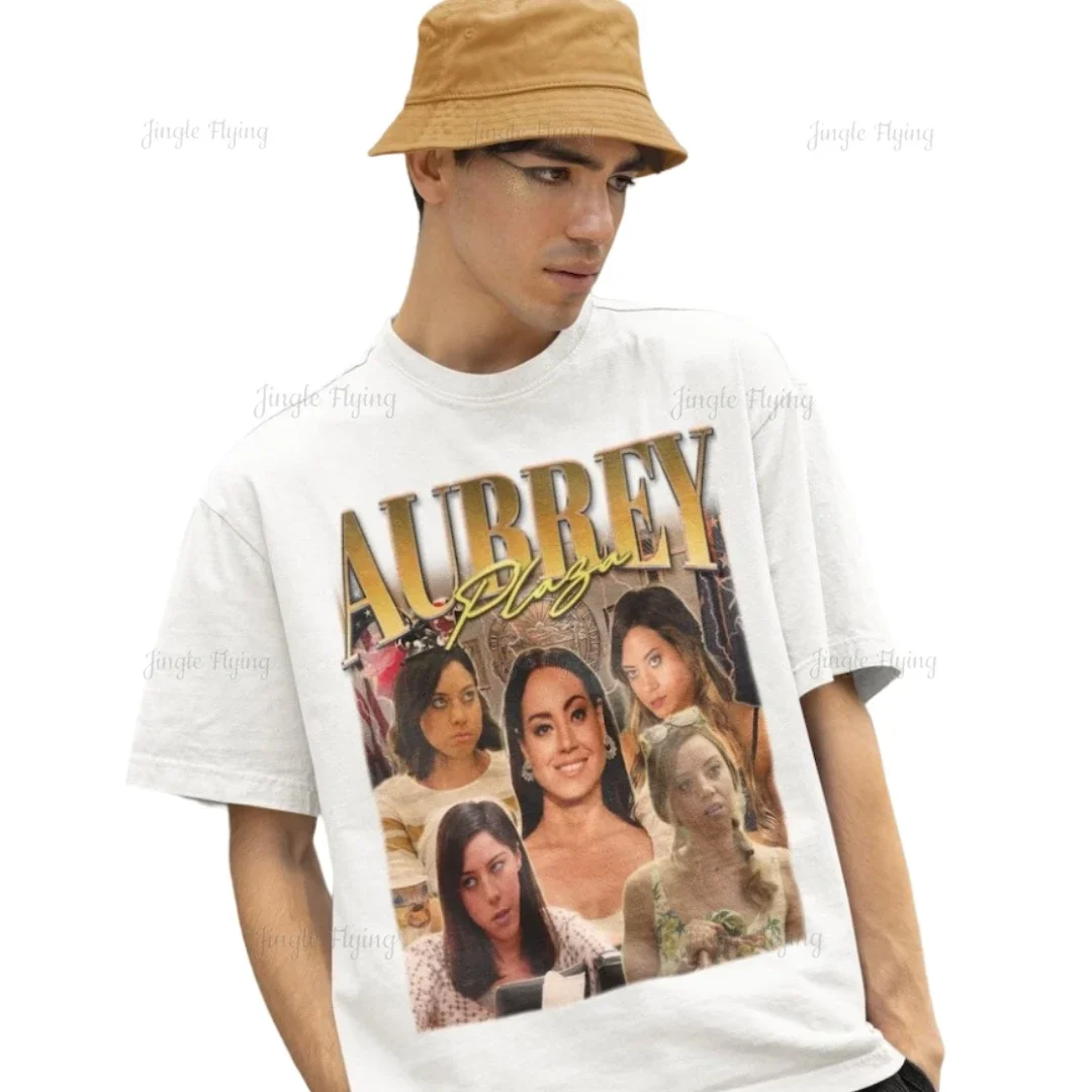 Retro Aubrey Plaza Tshirt Sweatshirt Bootleg Men Women Oversized Custom Tee