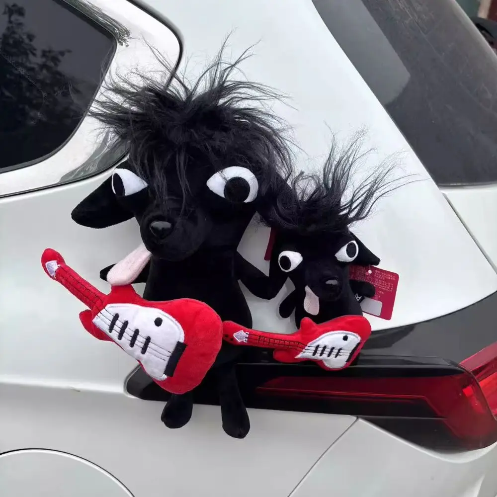 Magnetische knuffels Chihuahua pluche sleutelhanger puppy huisdier zwarte kleur gevulde Chihuahua pop Kawaii Chihuahua pop sleutelhanger