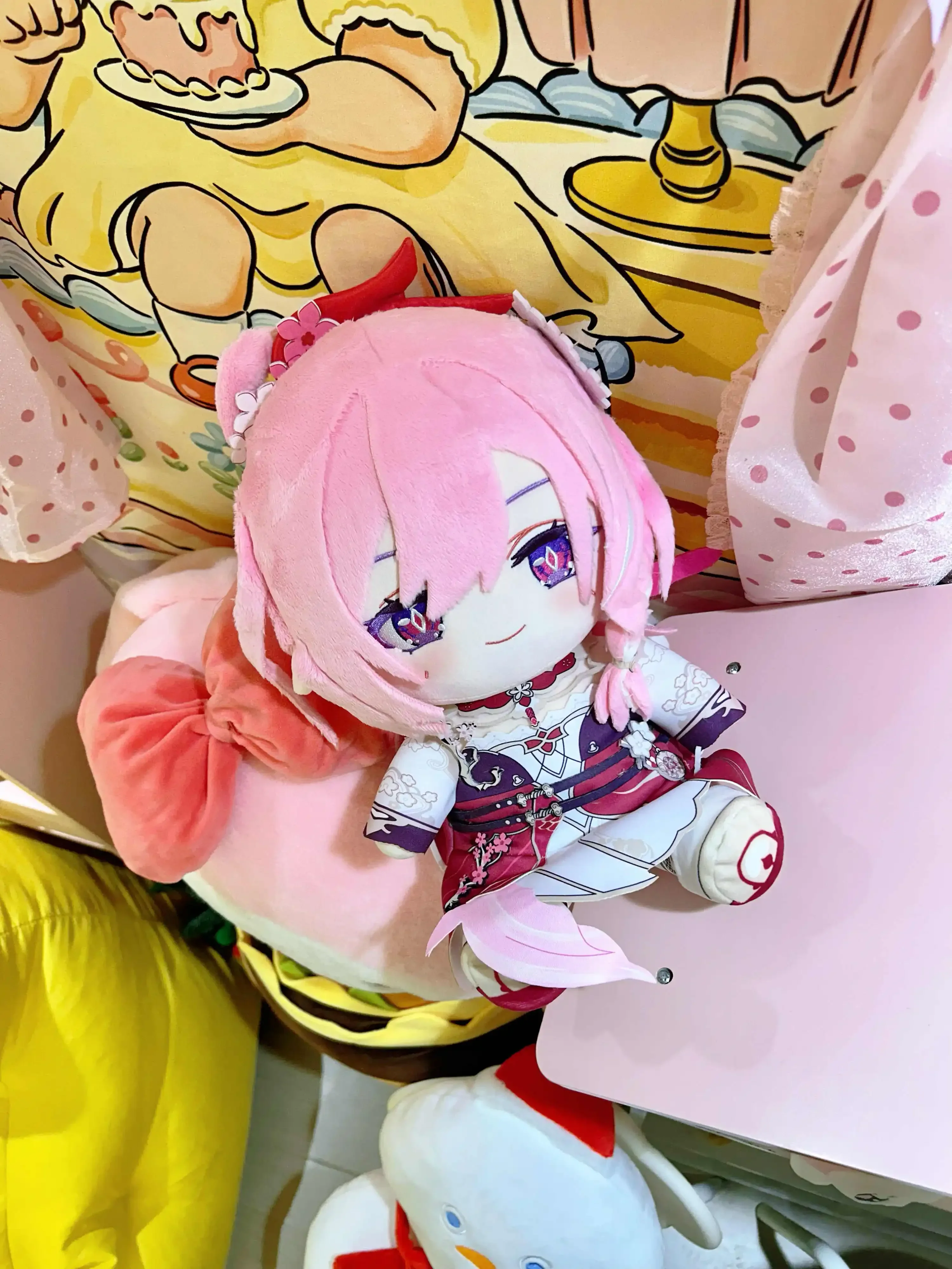 30CM Game Honkai Impact 3 Elysia Cotton Body With Clothing Cosplay Dress Up Sitting Posture Figures Pillow Xmas Gift