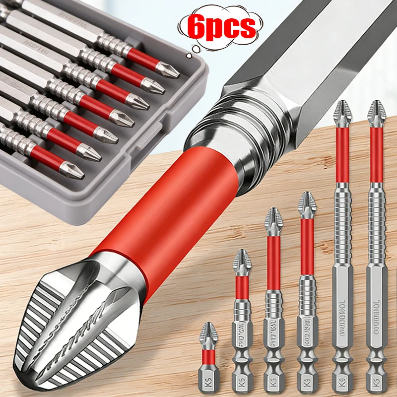 

25/50/65/70/90/150mm Magnetic Screwdriver Drill Bit Impact Driver Alloy Steel Phillip Head Non-slip Resistant Drilling Tools