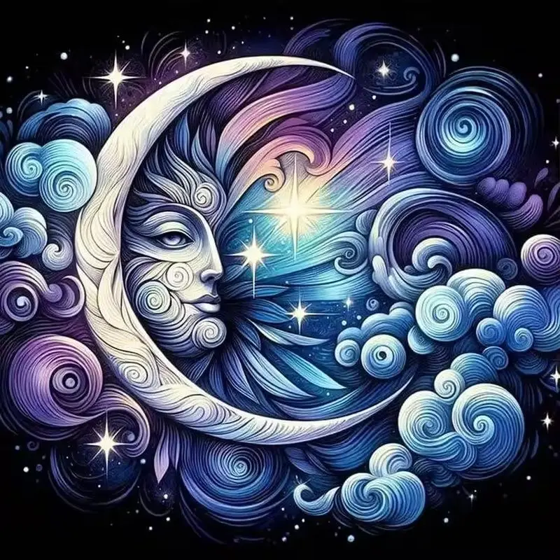 

CHENISTORY Diamond Embroidery Moon Landscape Rhinestone Kit Diamond Painting DIY Cross Stitch Sale New Arrival Wall Home Decor