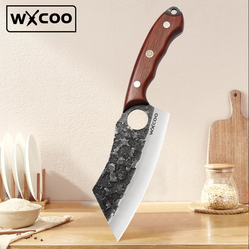 

Kitchen Knife Forged Stainless Steel Boning Knife Handmade Meat Knife Professional Kitchenware with Sheath Vegetable Chopper