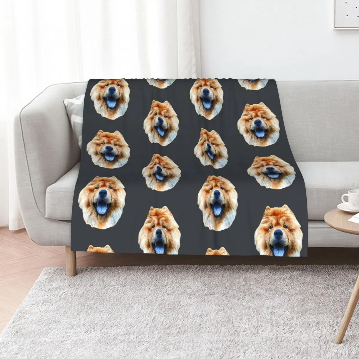 تشاو تشاو الكلب رئيس الفن رمي بطانية لينة الصيف الفراش ريتروس المعزي البطانيات