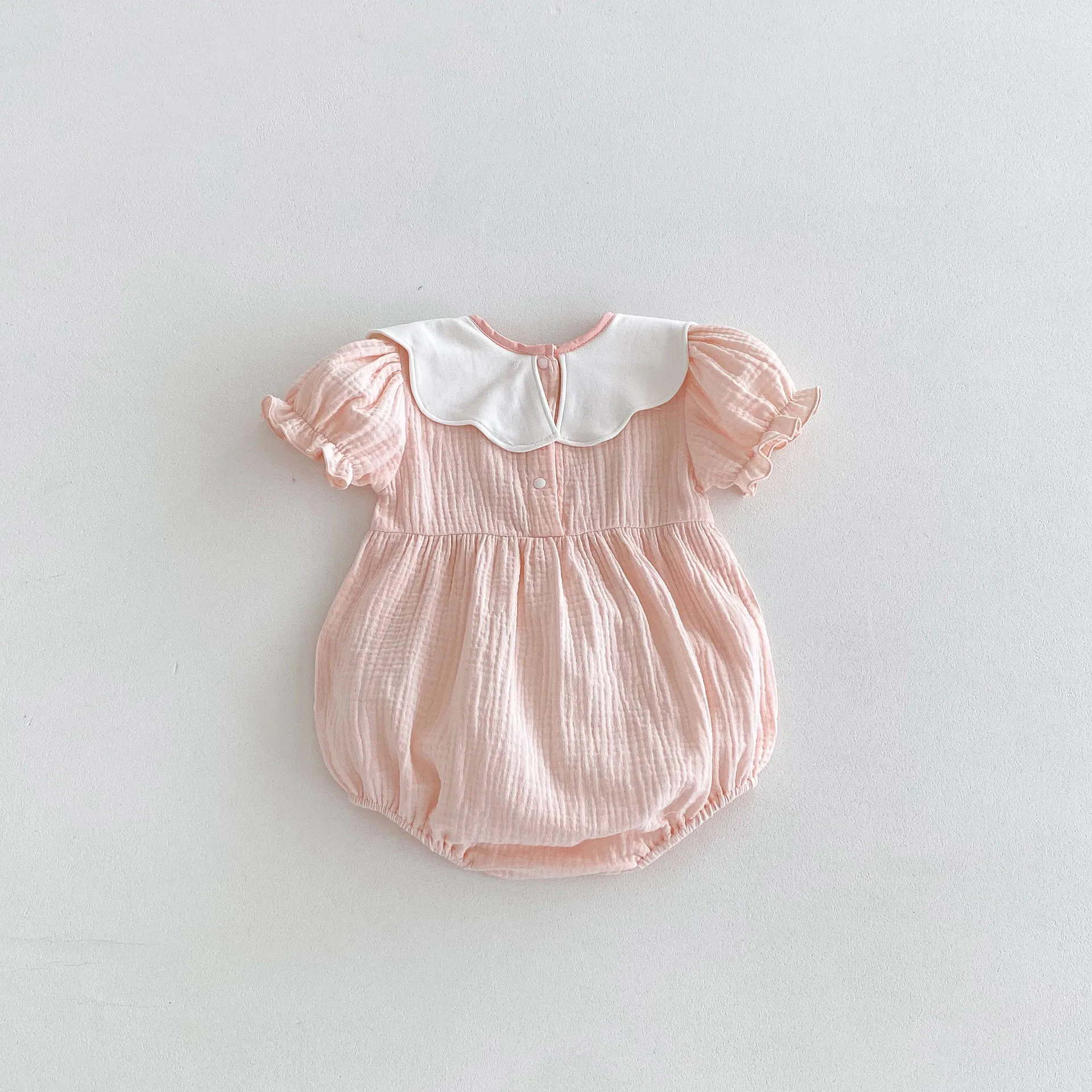 Baby Girl Clothes 2024 Summer New Thin Infant Newborn Girl Onesie Cotton Gauze One Piece Short Sleeve Baby Girls Bodysuit