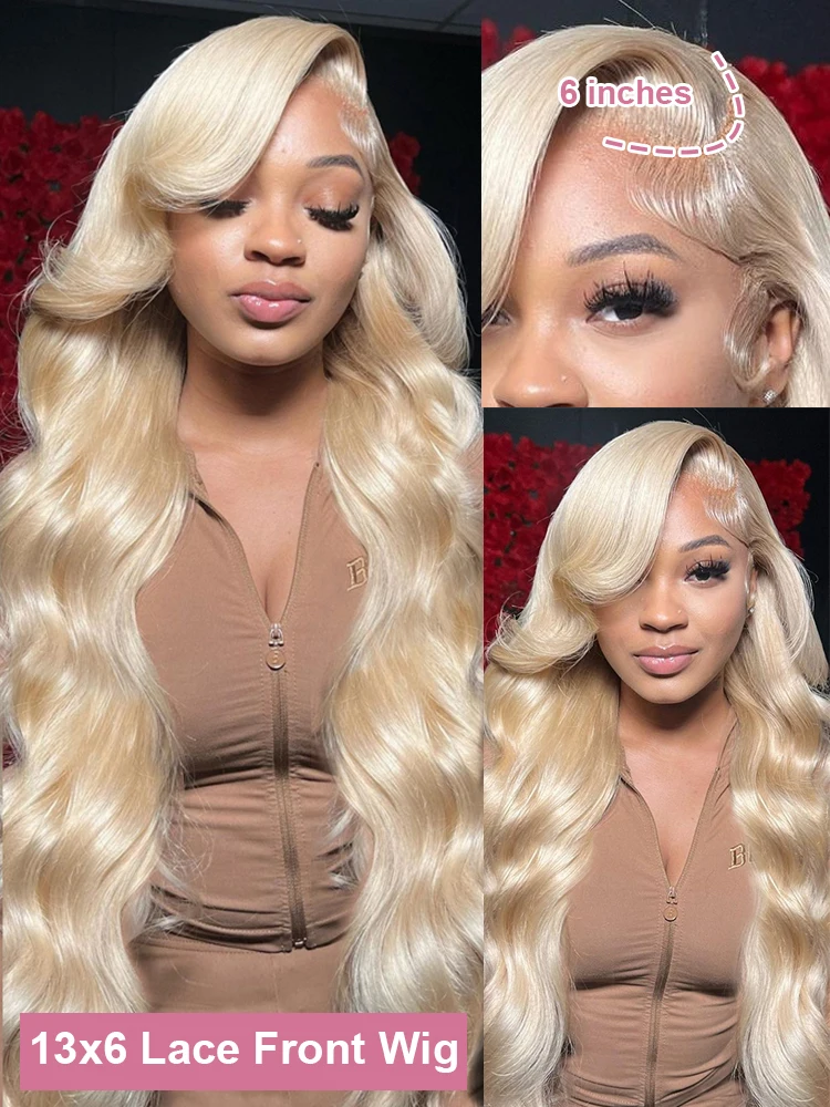 Wig rambut manusia LINE 613 berwarna gelombang 13x6 HD renda Frontal Wig rambut manusia madu Brasil pirang 13x4 transparan renda depan 30 40 inci