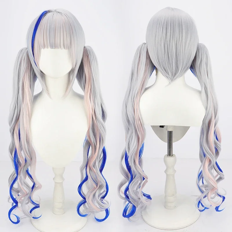Nijisanji YouTuber Hololive Amane Kanata Nurse Uniform Cosplay Wig Anime Roleplay Party Prop Synthetic Hair Heat Resistant Fiber