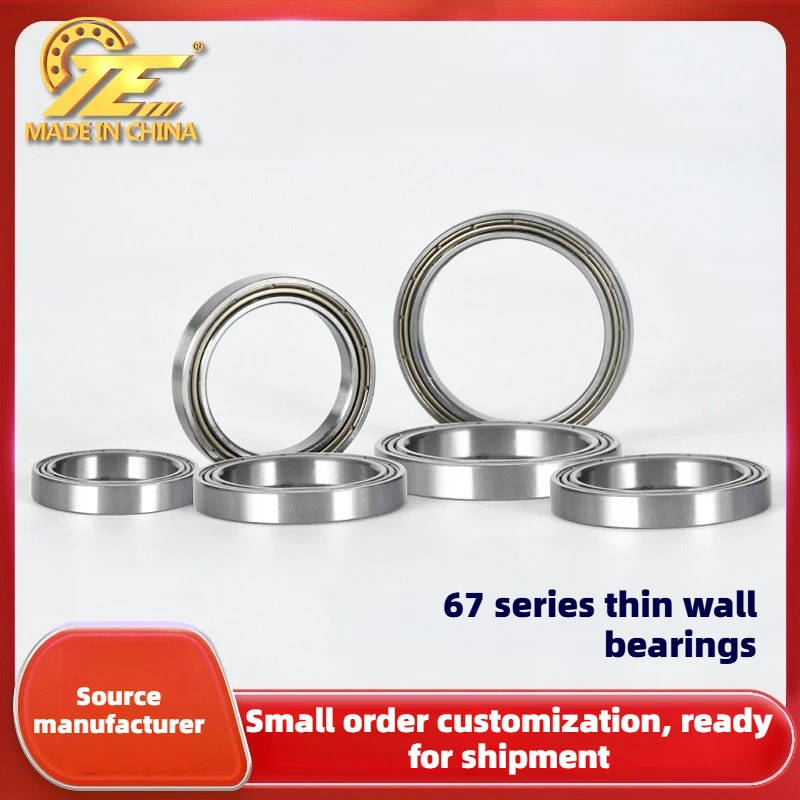 2PCS Thin wall bearing 6700 6701 6702 6703 6704 6705 6706ZZ/2RS curler bearing