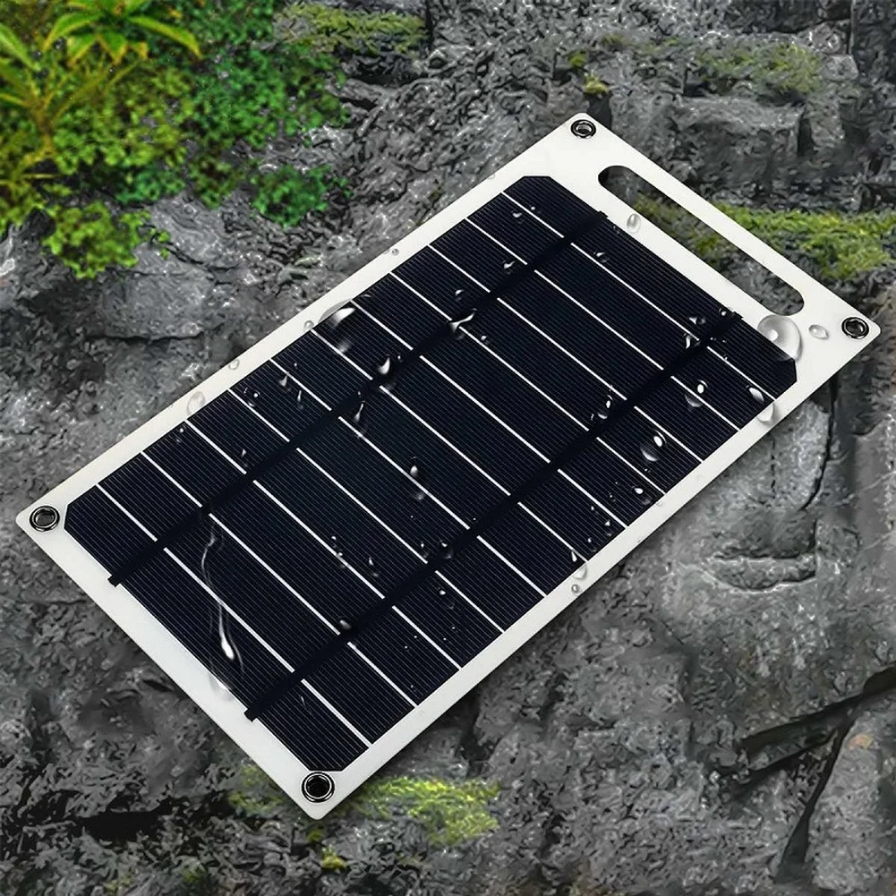 Portable 10W Flexible Solar Panel 6V Monocrystalline with USB Output IP65 Waterproof for Backpack Tent Camping
