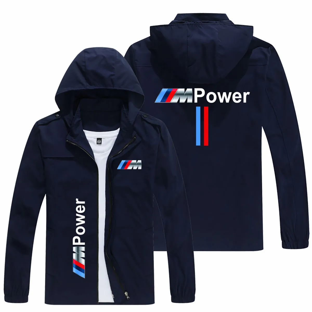 2025 BMW Logo Men's And Women's Detachable Hooded Jacket Plus Outdoor Motorcycle Windbreaker Jacket Casual Trench Coat For Men