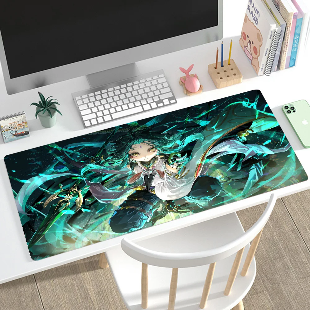 

Genshin Impact Xiao Mousepad Mouse Mat Desk Mat With Pad Gaming Accessories Prime Gaming XXL Keyboard Pad Padding Mat