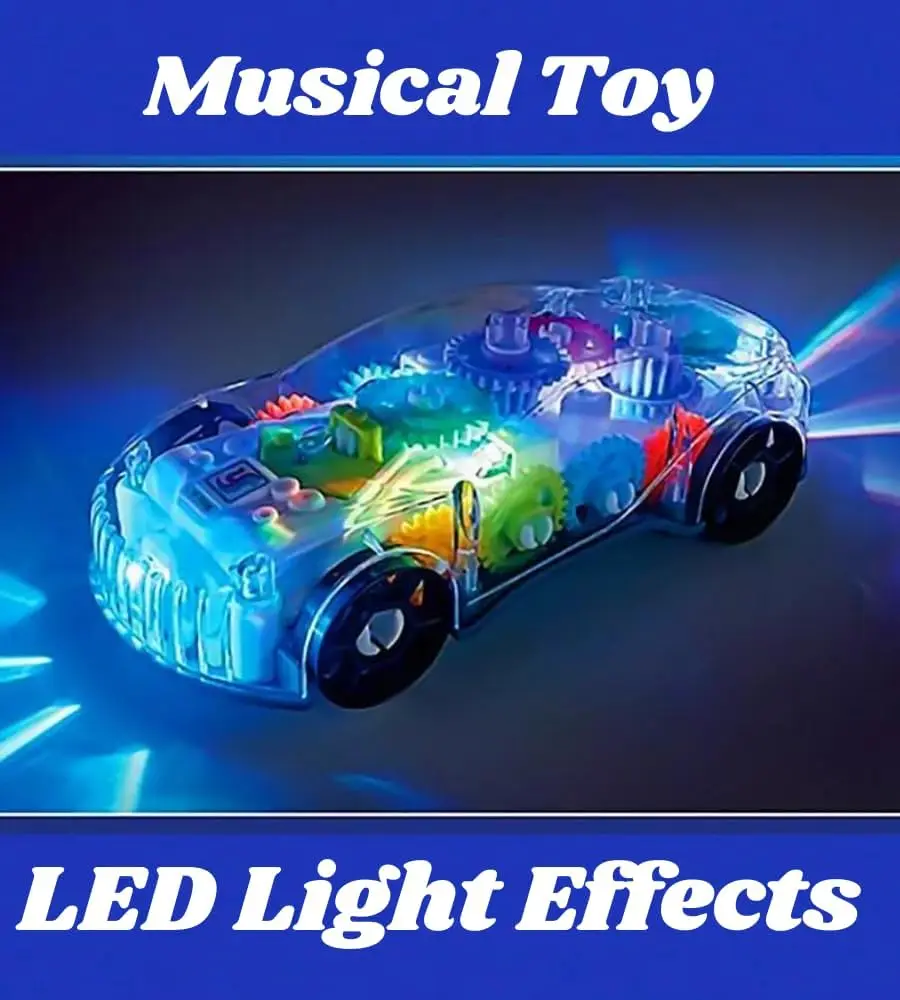 Baby toys Toddler Police Car Electric Vehicle Toy Auto Driving Transparent Gears Music Lights Cars Toys for Kids Boys