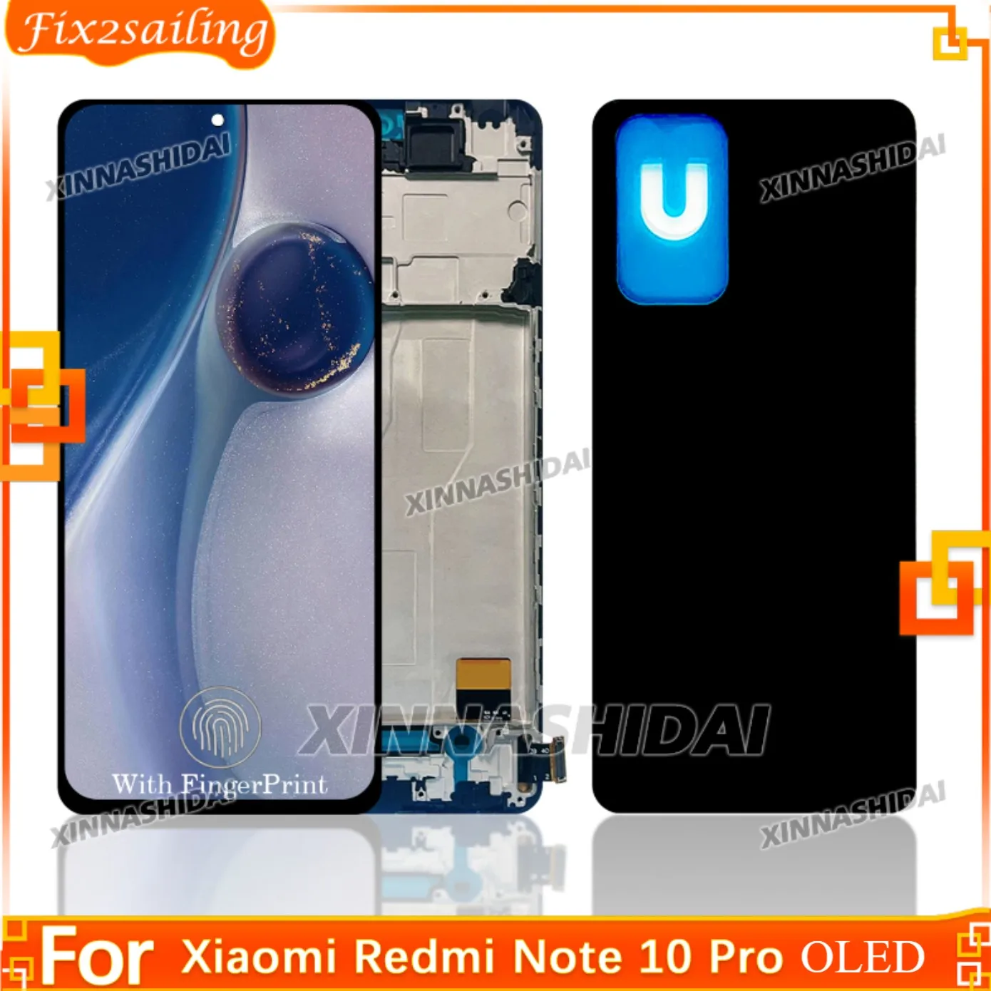 Super OLED For Xiaomi Redmi Note 10 Pro LCD Display Touch Screen Digitizer Assembly M2101K6G M2101K6R Screen Display Parts